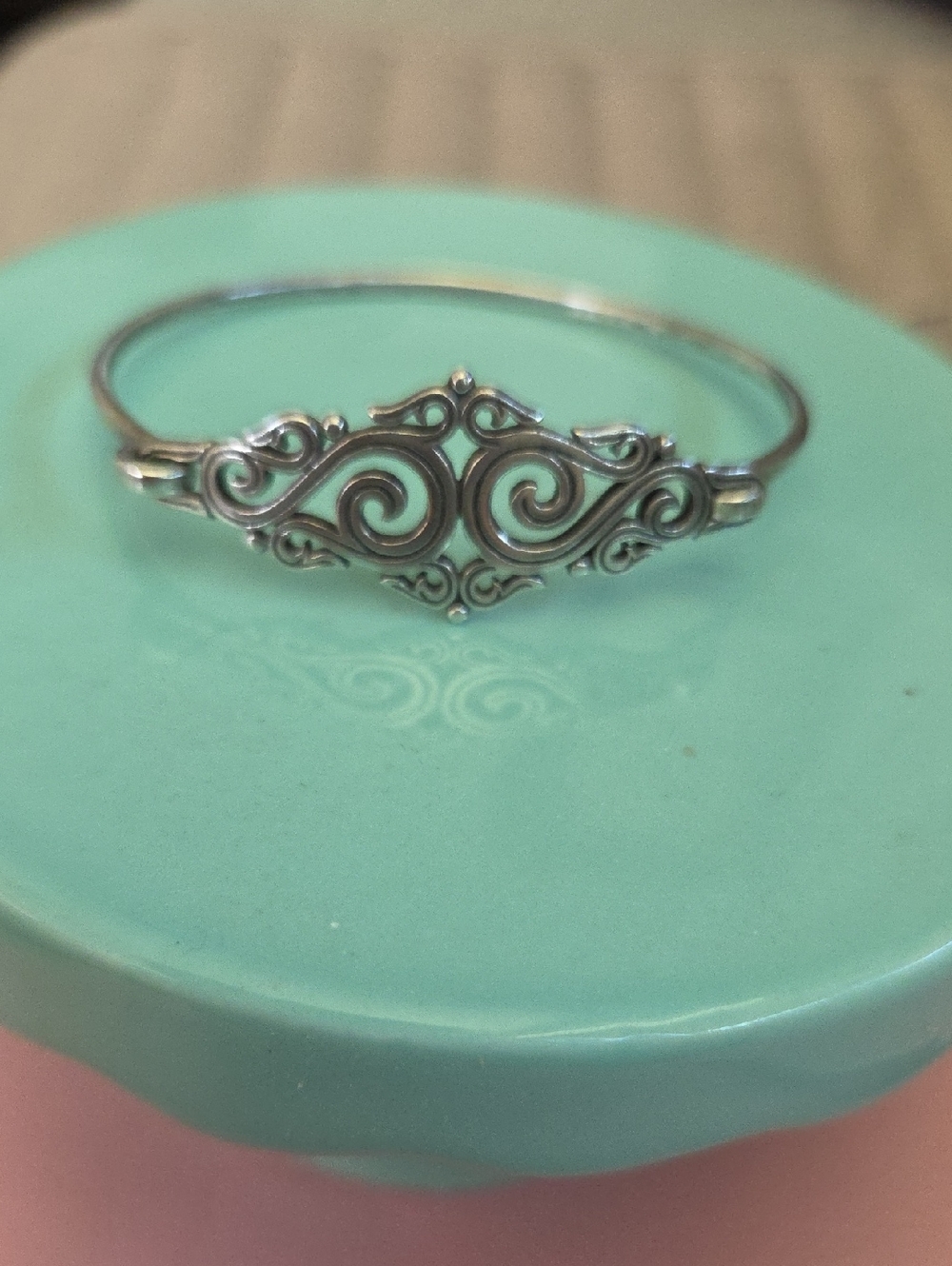Retired James Avery Silver Filigree Swirl Bangle Bracelet - Women's Jewelry